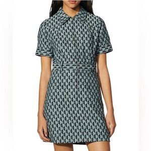 Sandro Denim Zip Front Mini